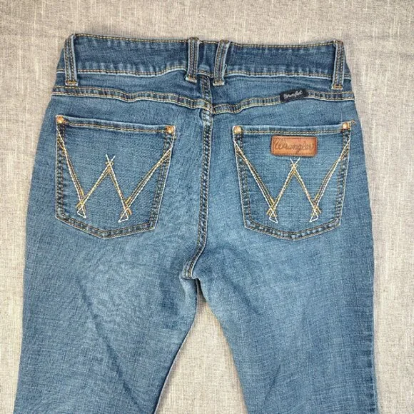 Wrangler Jeans Womens Size 28x30 Blue Retro Boot Cut Western Stitched Pockets - Picture 10 of 14